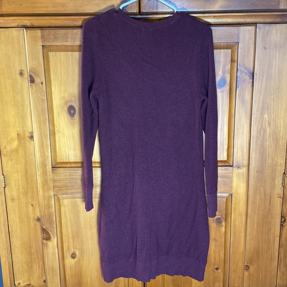 AND A New Day Plum Purple Knit Comfy Dress - Picture 2 of 3